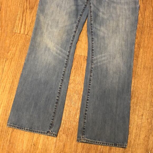 Old Navy Blue and White Light Wash Famous Jeans Bootcut Size 31 / 30 - Picture 5 of 9